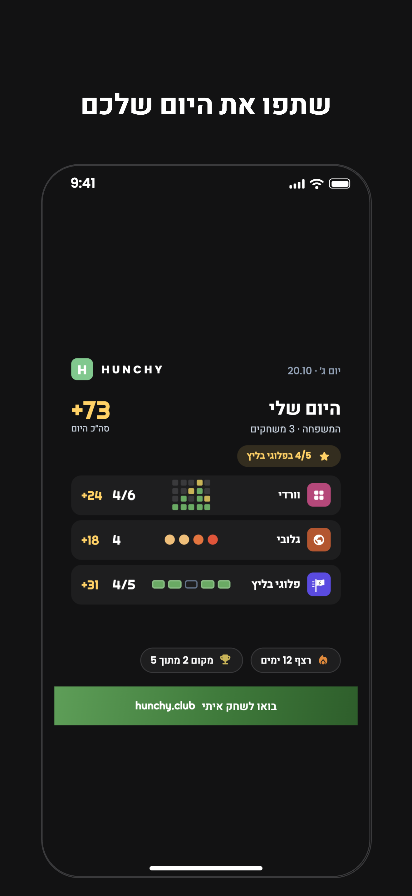 יום שהסתיים, מוכן לשיתוף